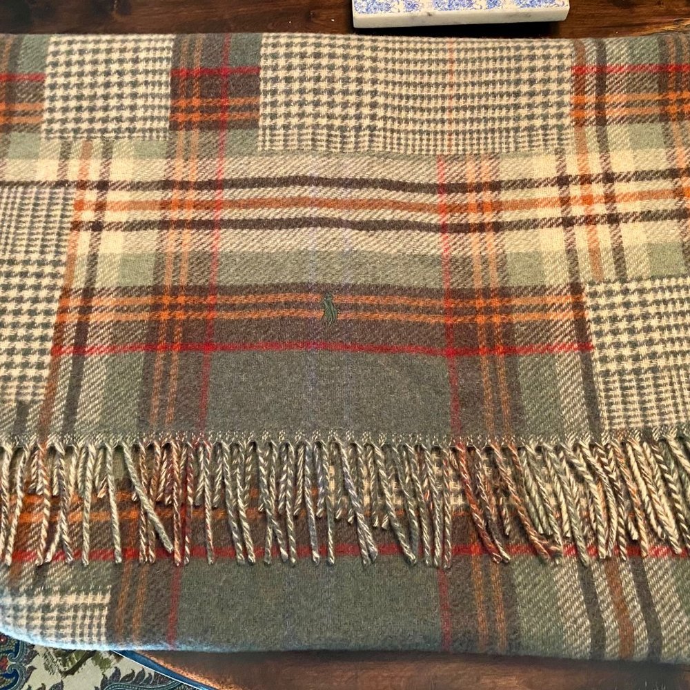 POLO Ralph Lauren Large Scarf/Shawl, Made In Italy, Recycled Wool